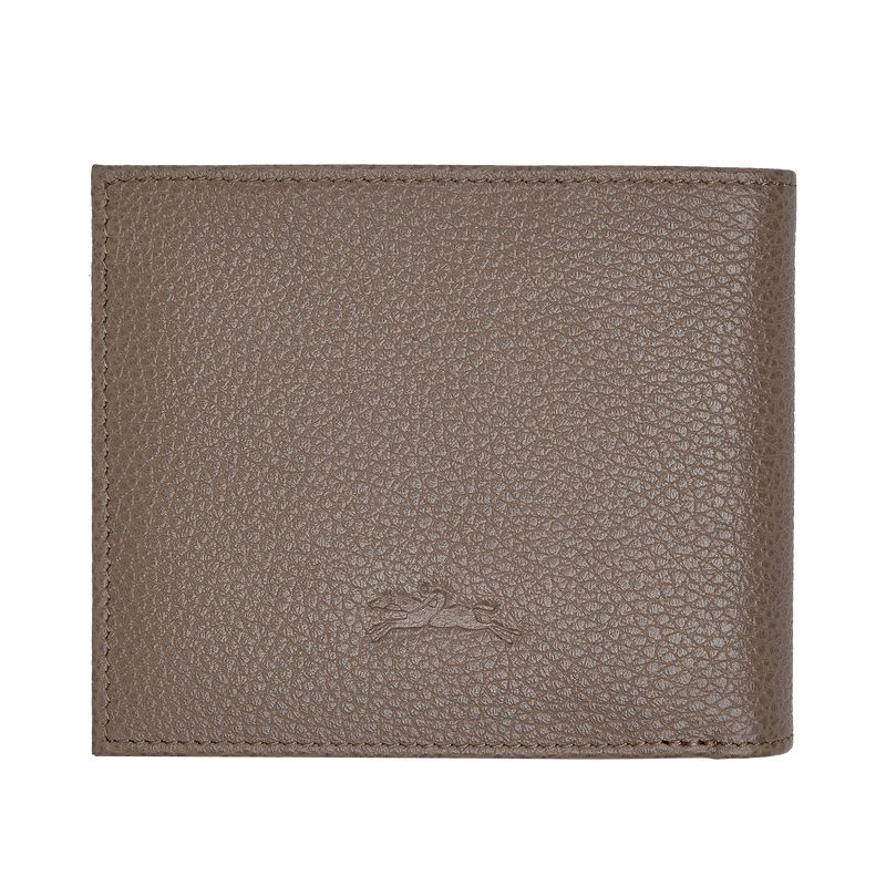 Beige Longchamp Le Foulonné Men Wallet | Ksa-719KRDUIG