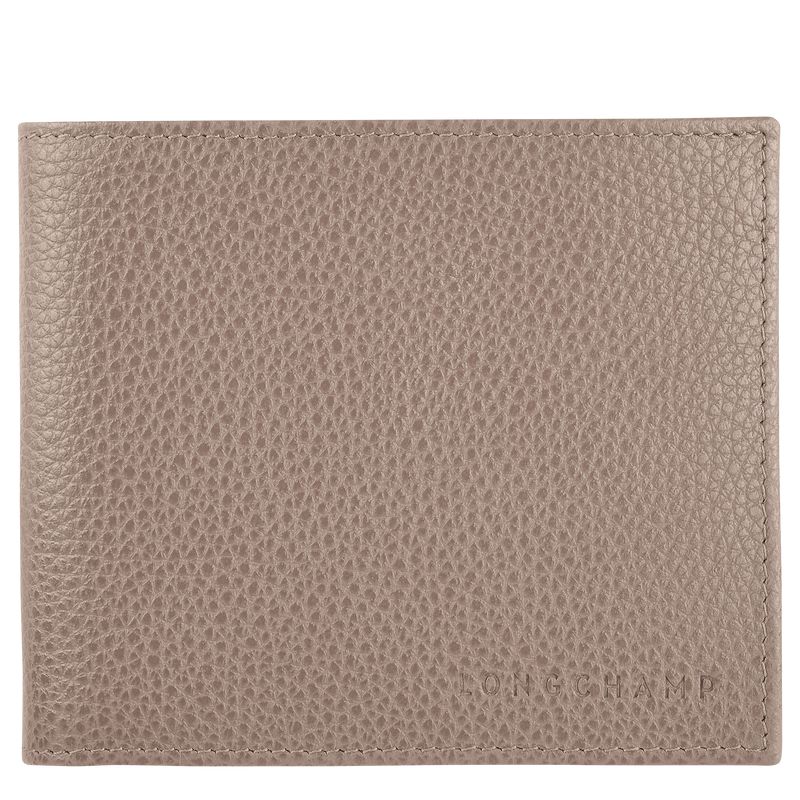 Beige Longchamp Le Foulonné Men Wallet | Ksa-719KRDUIG