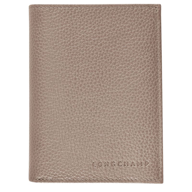 Beige Longchamp Le Foulonné Men Wallet | Ksa-924KLBPHV