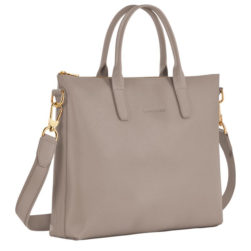 Beige Longchamp Le Foulonné S Men Briefcase | Ksa-701PDOLXQ