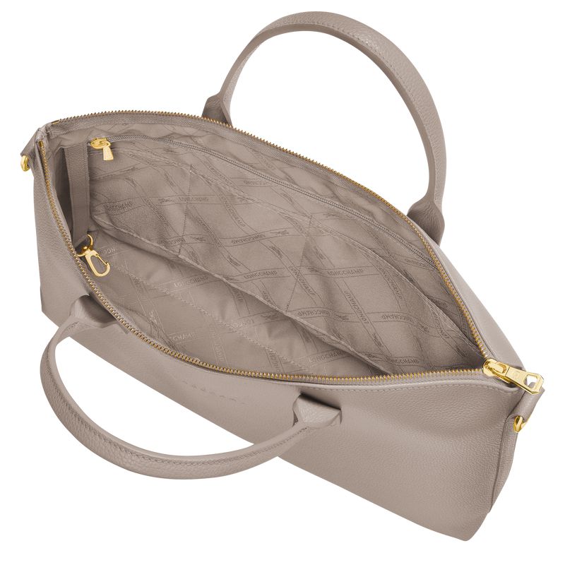 Beige Longchamp Le Foulonné S Men Briefcase | Ksa-701PDOLXQ