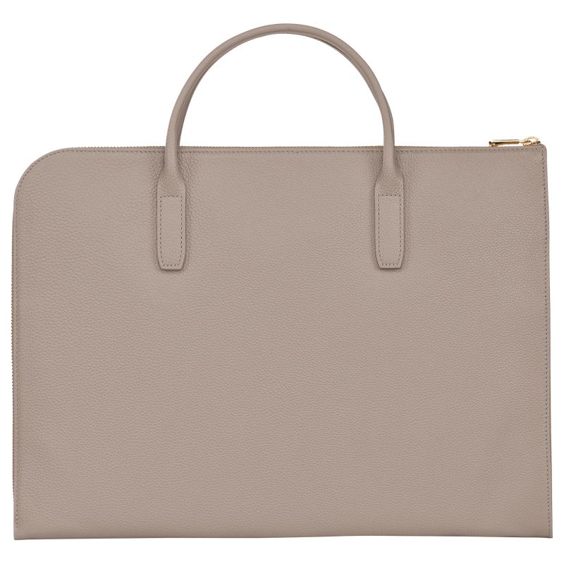 Beige Longchamp Le Foulonné S Men Briefcase | Ksa-987TCDFOE