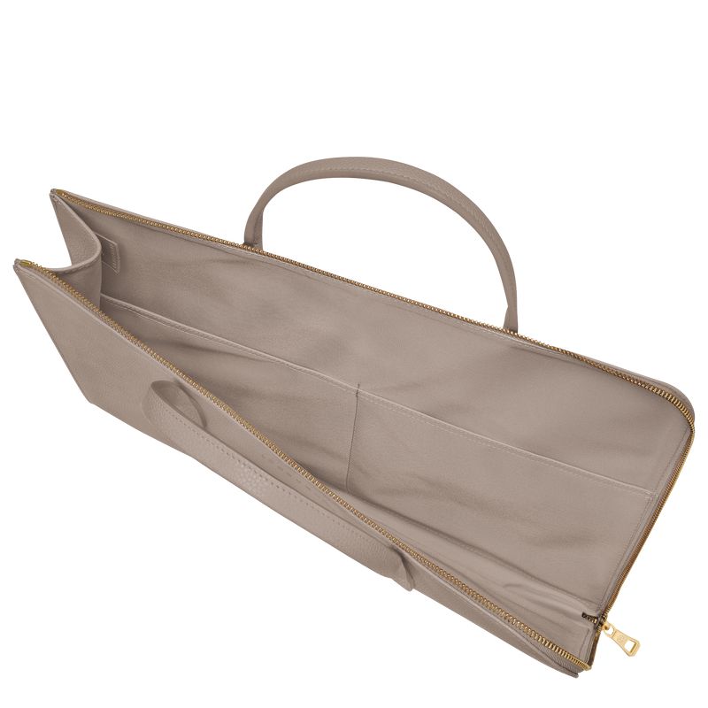 Beige Longchamp Le Foulonné S Men Briefcase | Ksa-987TCDFOE