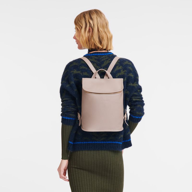 Beige Longchamp Le Foulonné Women Backpack | Ksa-936QDAUXY