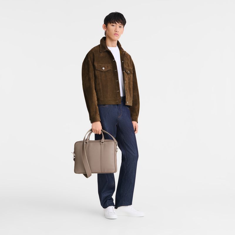Beige Longchamp Le Foulonné Xs Men Briefcase | Ksa-750YPHUME