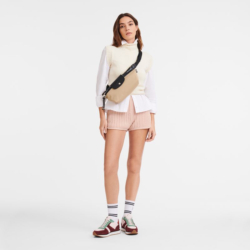 Beige Longchamp Le Pliage Energy M Women Belt Bag | Ksa-682XWCSPH