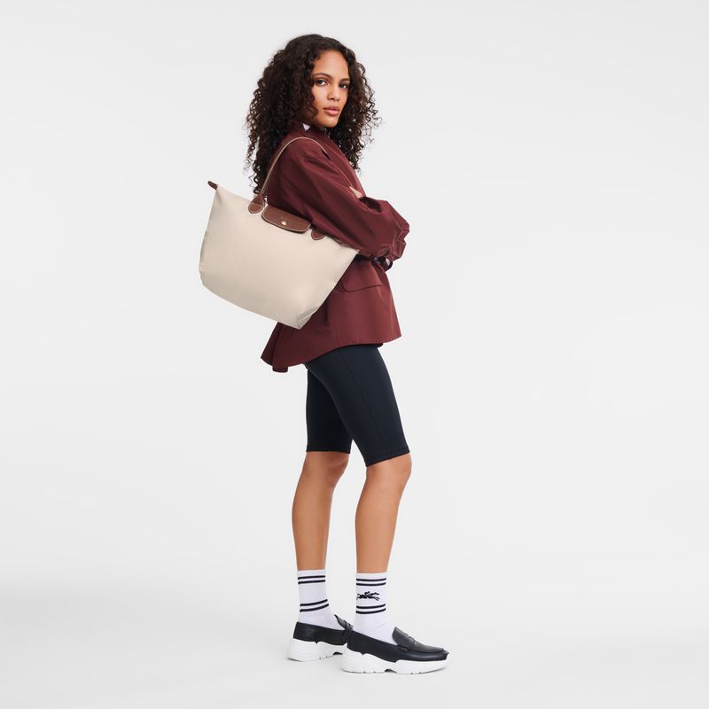 Beige Longchamp Le Pliage Original M Women Tote Bag | Ksa-397GPOTUQ