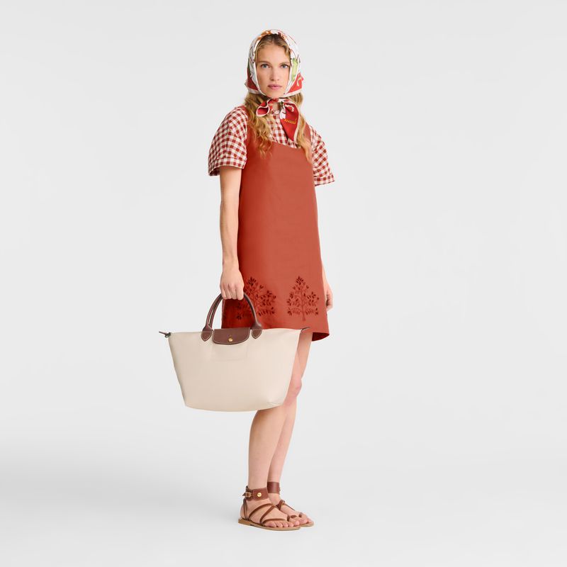 Beige Longchamp Le Pliage Original M Women Handbag | Ksa-293KIYUHQ