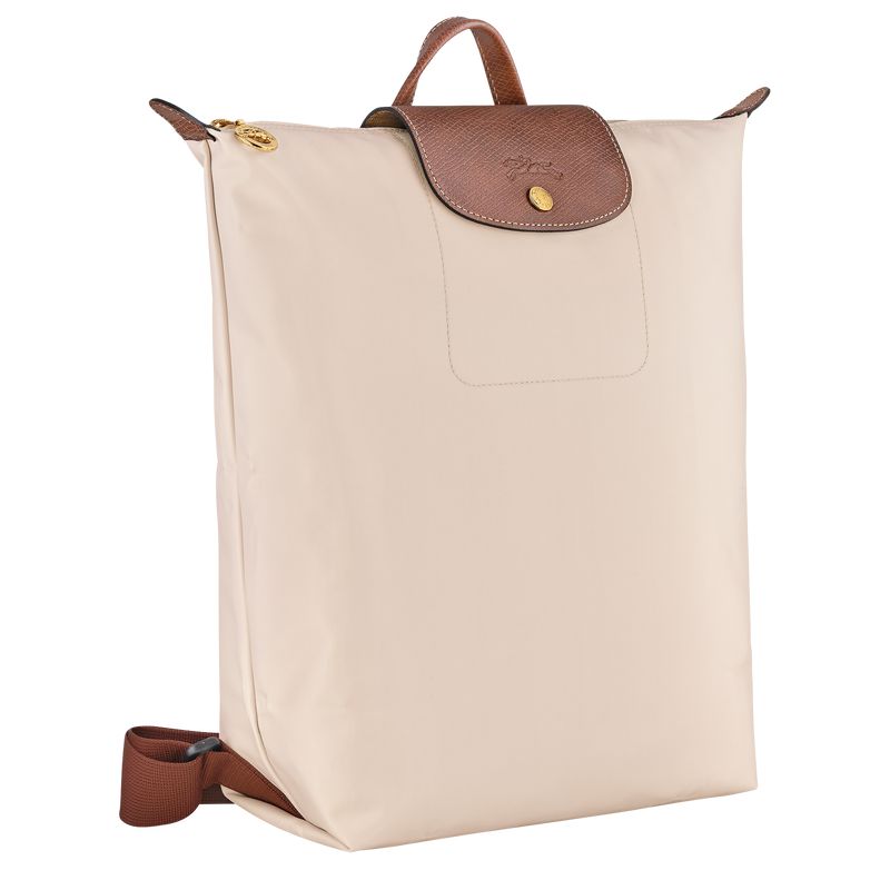 Beige Longchamp Le Pliage Original M Women Backpack | Ksa-124YTNBQE