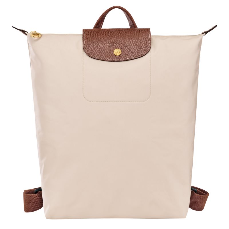 Beige Longchamp Le Pliage Original M Women Backpack | Ksa-124YTNBQE