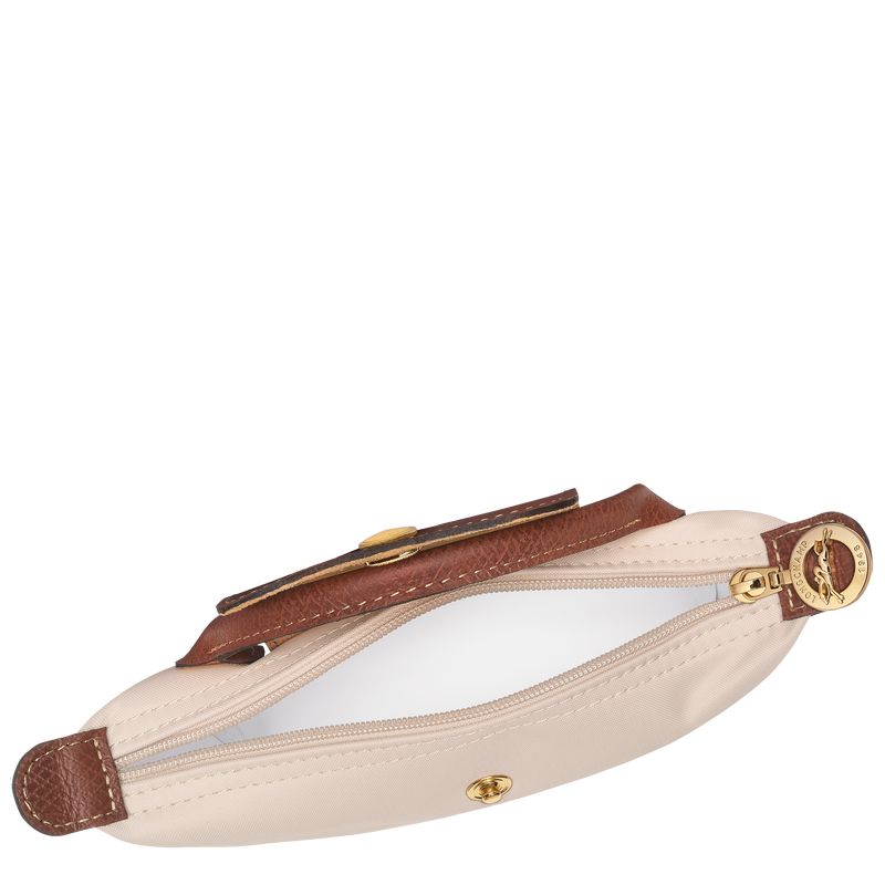 Beige Longchamp Le Pliage Original With Handle Men Pouch | Ksa-901TKZSLB