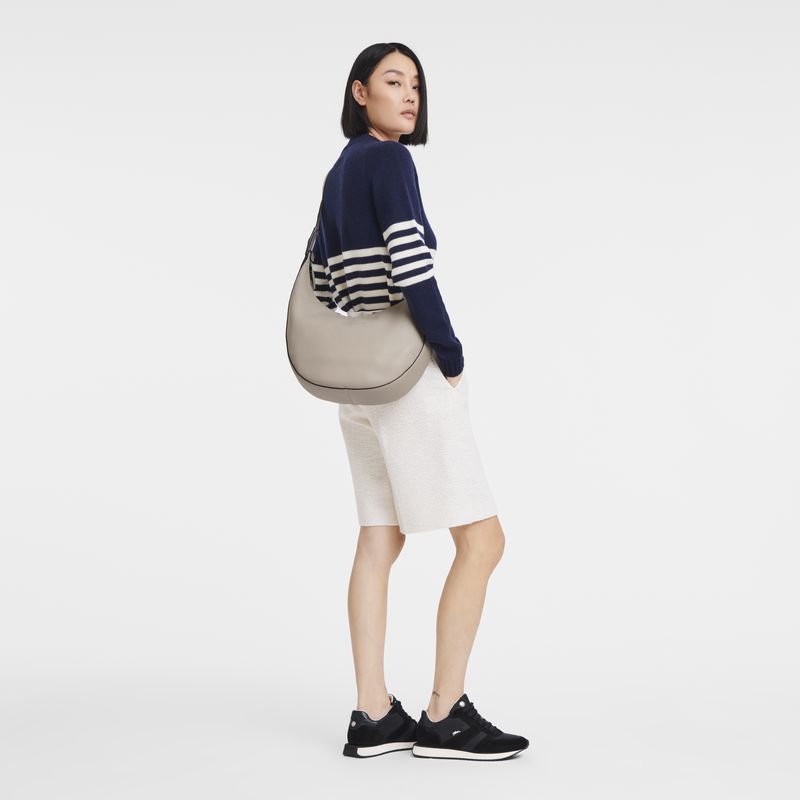 Beige Longchamp Le Roseau Essential L Women Crossbody Bag | Ksa-598YFEAVB