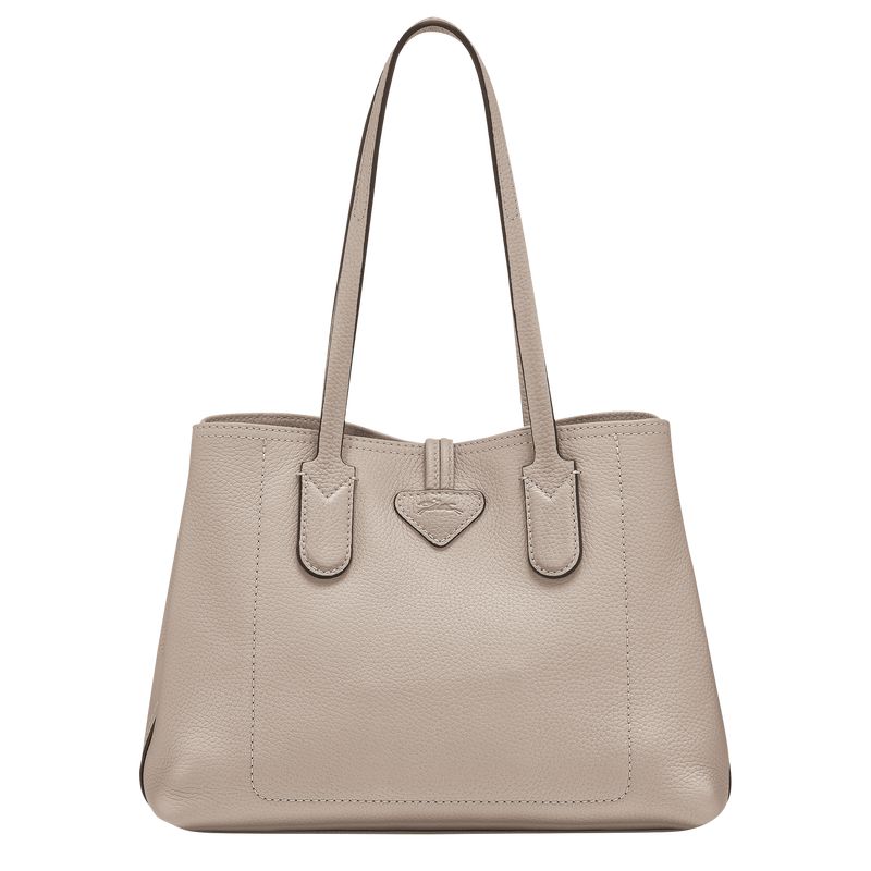 Beige Longchamp Le Roseau Essential M Women Tote Bag | Ksa-319AENTDK