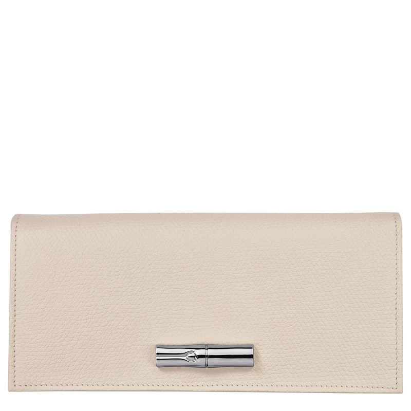 Beige Longchamp Le Roseau Flap Women Wallet | Ksa-084DLAOFR