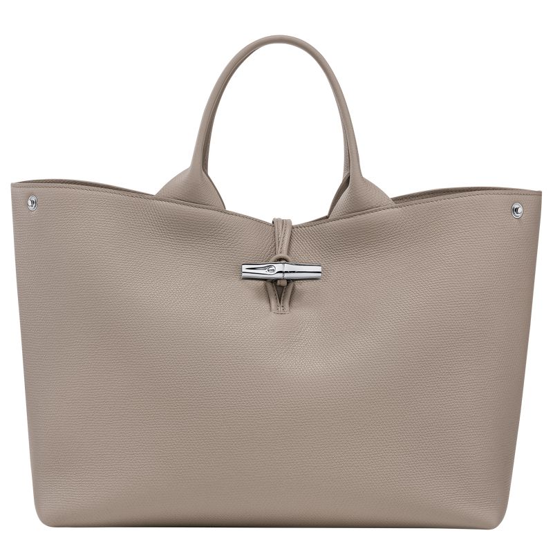 Beige Longchamp Le Roseau L Women Handbag | Ksa-254EBFQTN