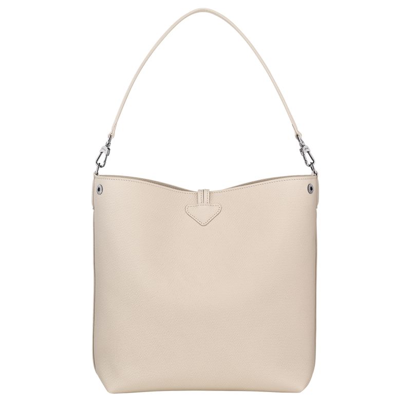 Beige Longchamp Le Roseau M Women Shoulder Bag | Ksa-357VKLSYI