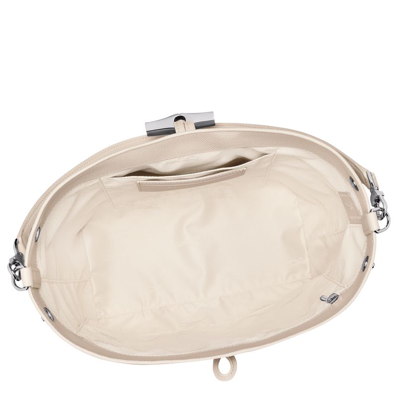 Beige Longchamp Le Roseau M Women Shoulder Bag | Ksa-357VKLSYI
