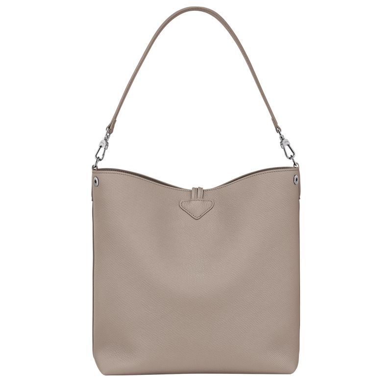 Beige Longchamp Le Roseau M Women Shoulder Bag | Ksa-816FBLRYW