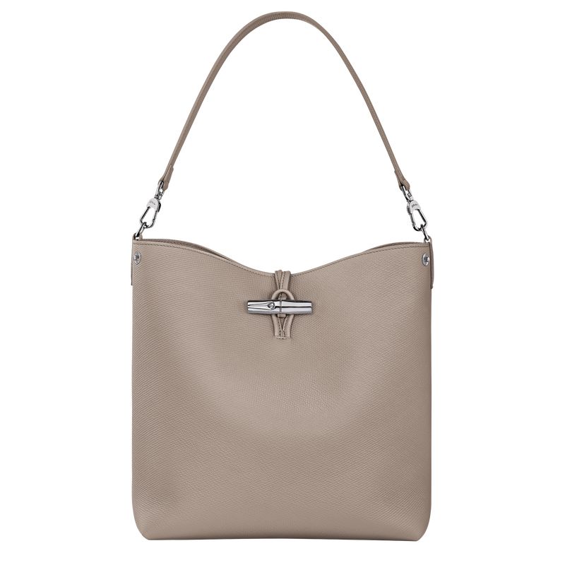 Beige Longchamp Le Roseau M Women Shoulder Bag | Ksa-816FBLRYW