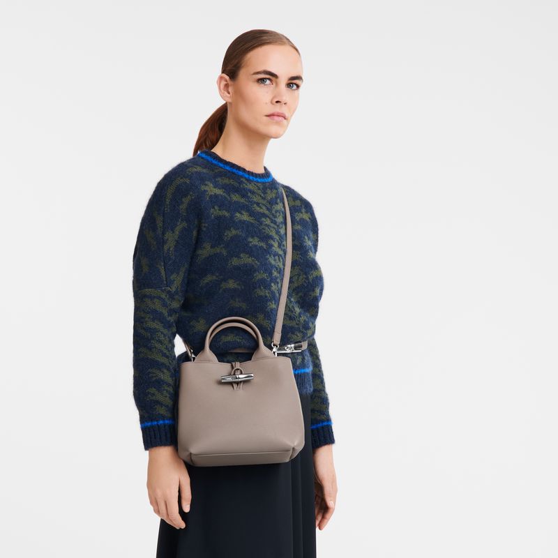 Beige Longchamp Le Roseau S Women Handbag | Ksa-592ZMATWI
