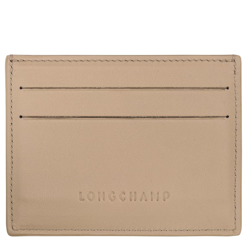 Beige Longchamp Le Roseau Women Card Holder | Ksa-394MSAJXP