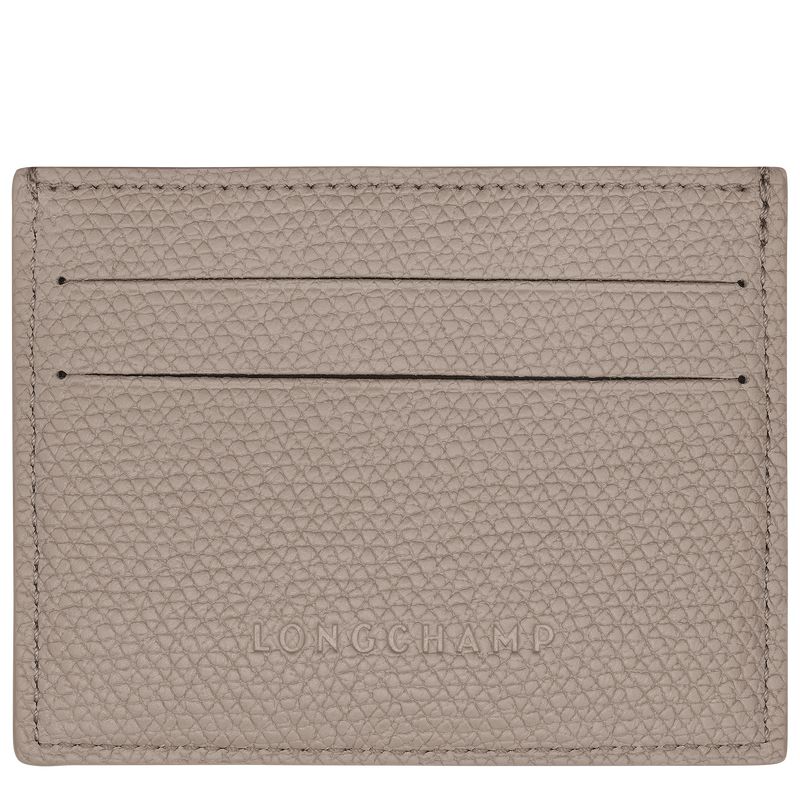 Beige Longchamp Le Roseau Women Card Holder | Ksa-792WZXBJH