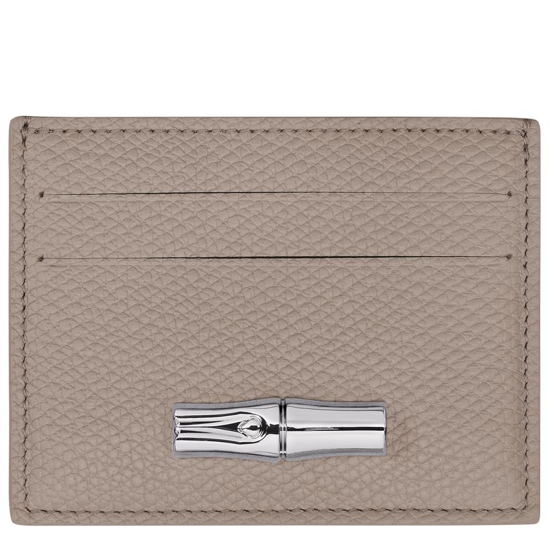Beige Longchamp Le Roseau Women Card Holder | Ksa-792WZXBJH