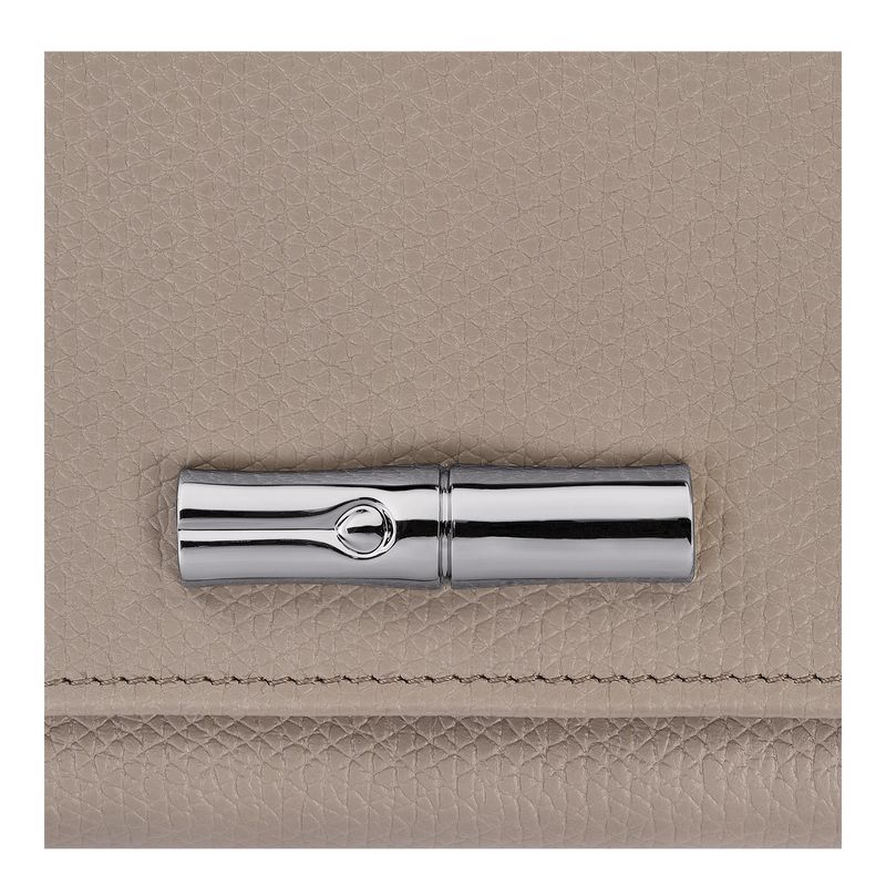 Beige Longchamp Le Roseau Women Wallet | Ksa-975XJSGRN