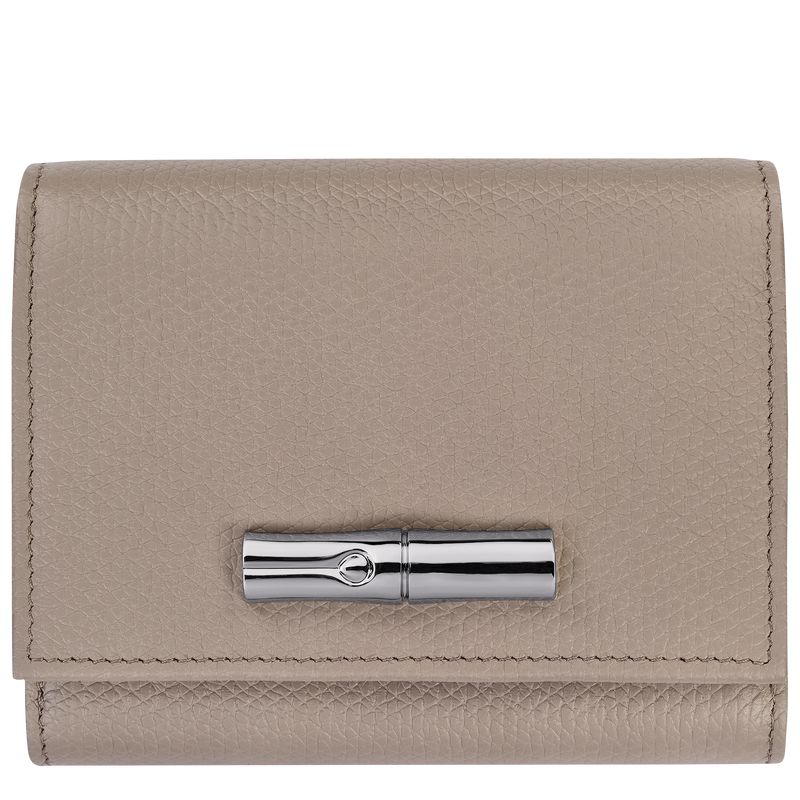 Beige Longchamp Le Roseau Women Wallet | Ksa-975XJSGRN