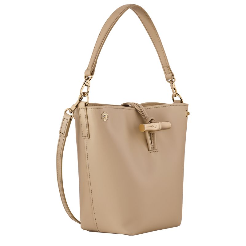Beige Longchamp Le Roseau Xs Women Bucket Bag | Ksa-561JVSXRP