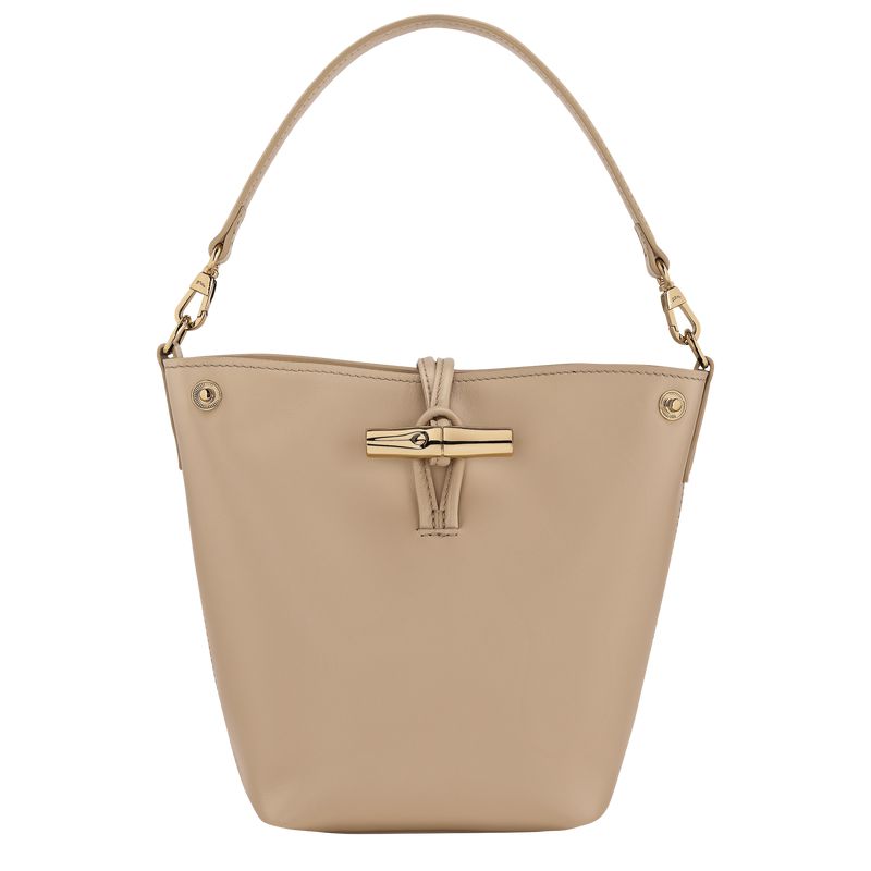 Beige Longchamp Le Roseau Xs Women Bucket Bag | Ksa-561JVSXRP