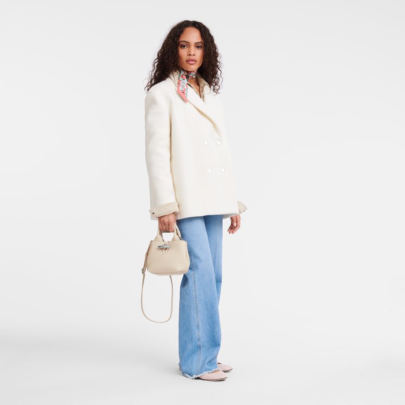 Beige Longchamp Le Roseau Xs Women Handbag | Ksa-754CZILVF