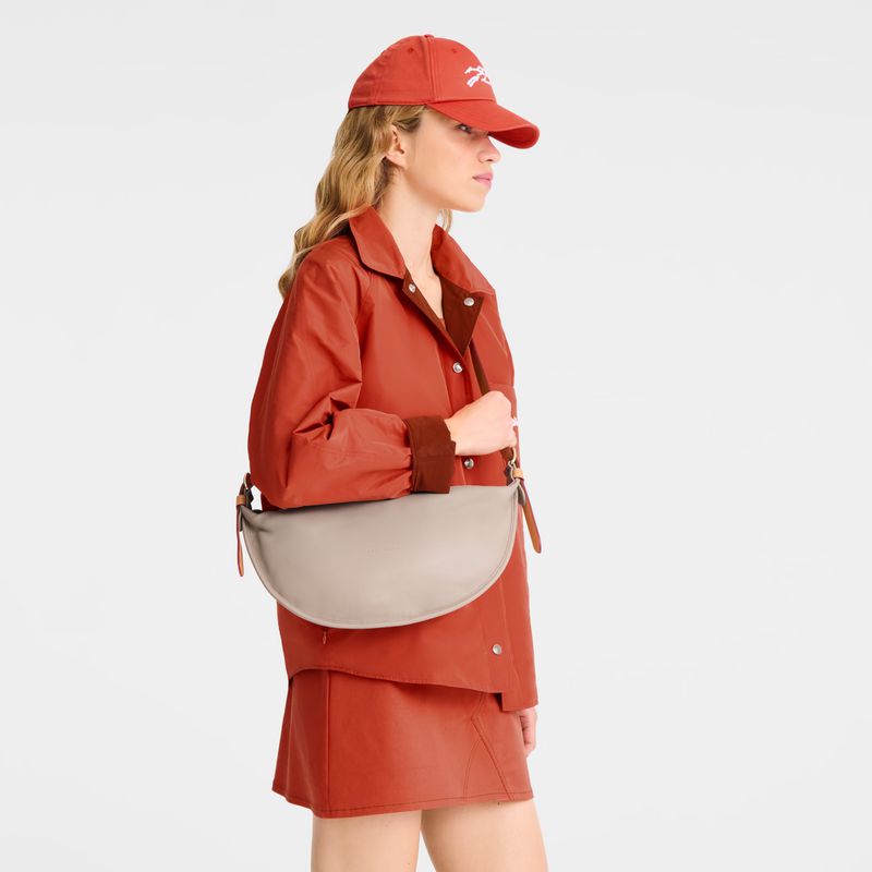 Beige Longchamp Smoothie M Women Crossbody Bag | Ksa-043EQNSUR