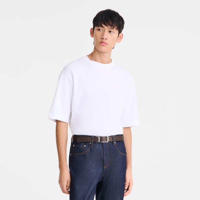 Beige / Black Longchamp Le Foulonné Men Belt | Ksa-328ZGLYWQ