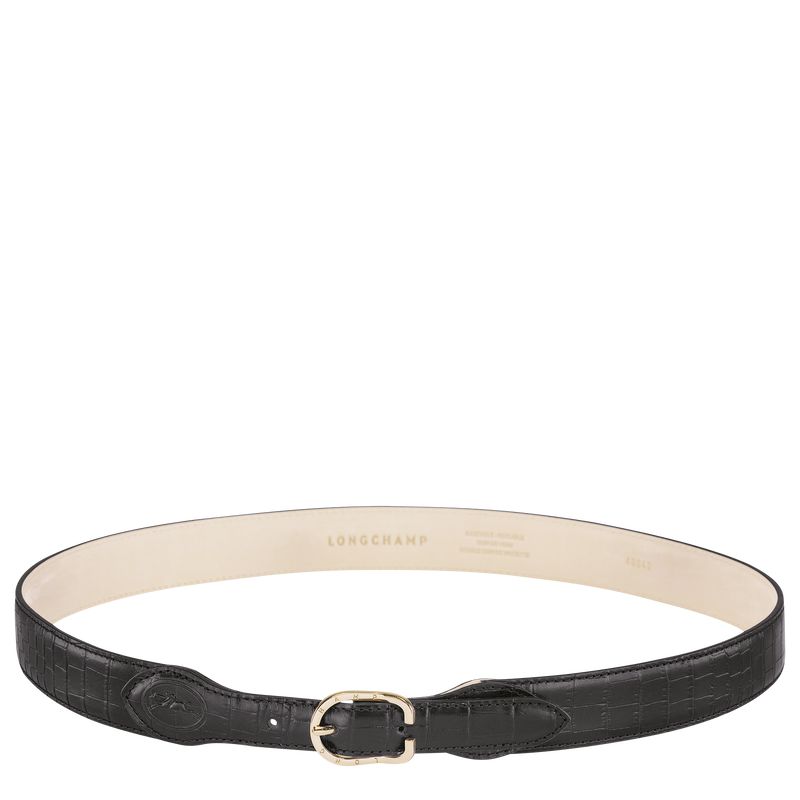 Black Longchamp 1980 Women Belt | Ksa-915ZNDYPG