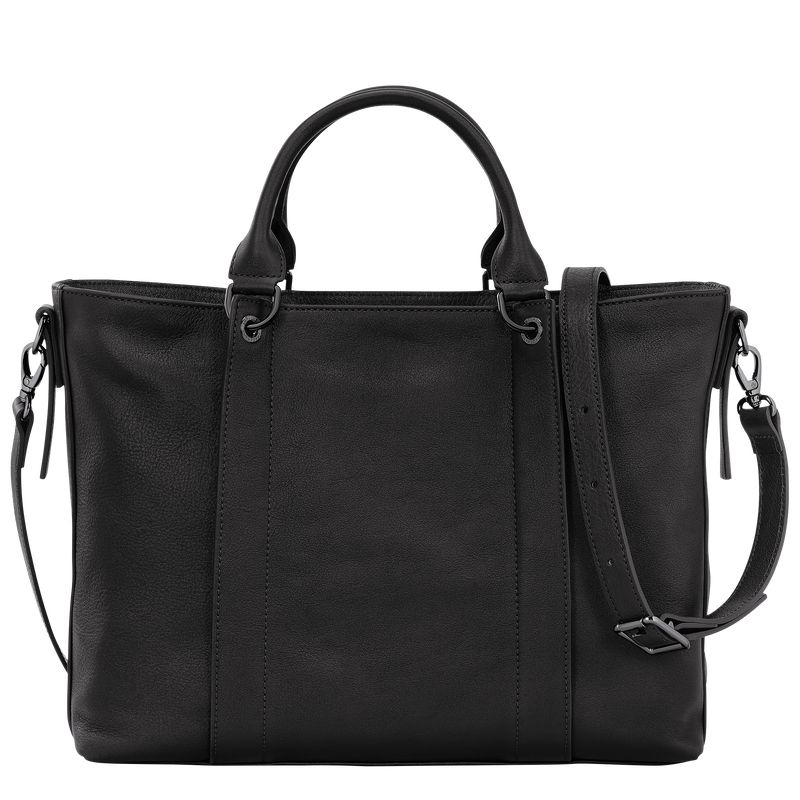 Black Longchamp 3D L Women Handbag | Ksa-152NTHAFV