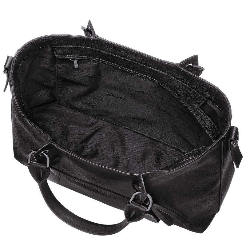 Black Longchamp 3D L Women Handbag | Ksa-152NTHAFV