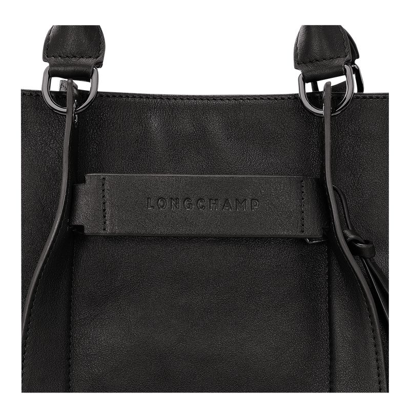 Black Longchamp 3D L Women Handbag | Ksa-152NTHAFV