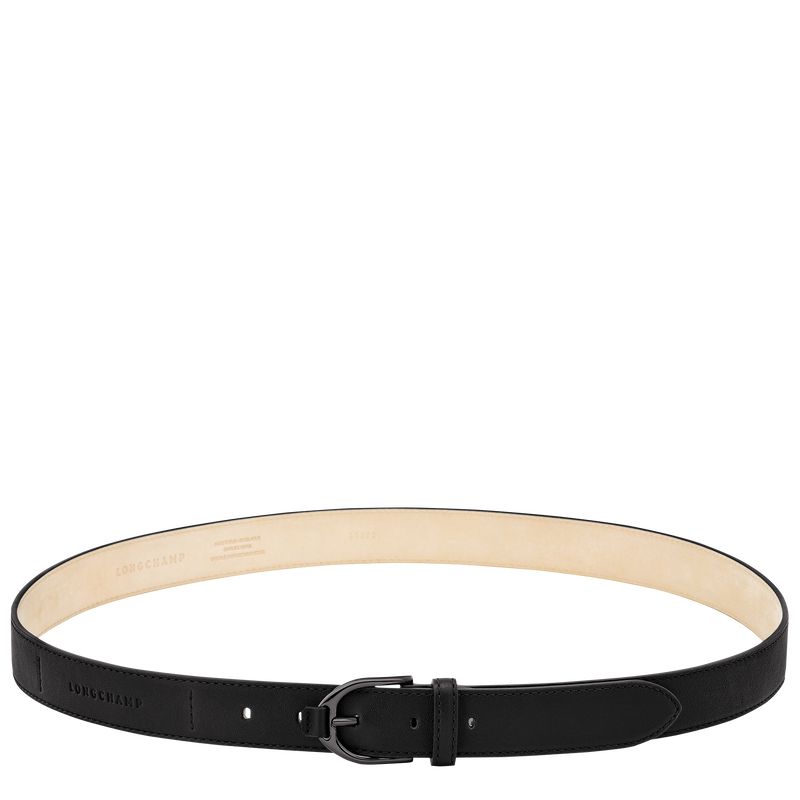 Black Longchamp 3D Women Belt | Ksa-149BMDQCW