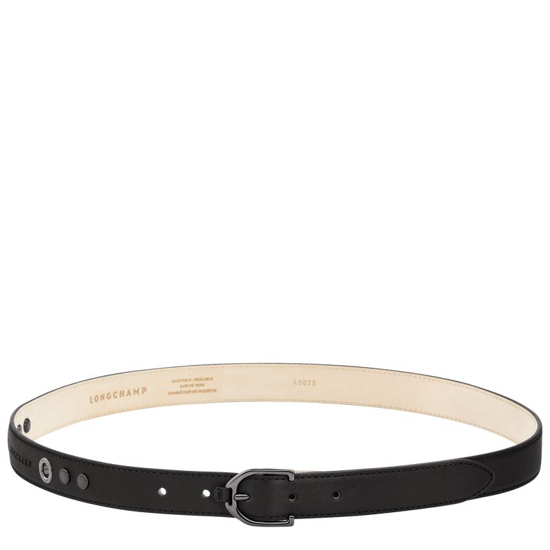Black Longchamp 3D Women Belt | Ksa-628IXMAZG