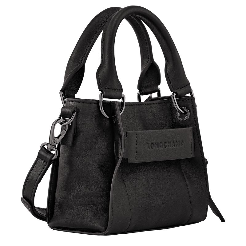 Black Longchamp 3D Xs Women Handbag | Ksa-310BKMLFR