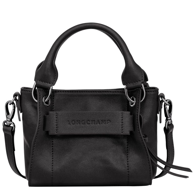 Black Longchamp 3D Xs Women Handbag | Ksa-310BKMLFR