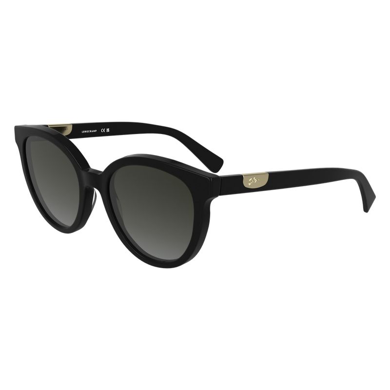 Black Longchamp Acetate Women Sunglasses | Ksa-197FNYABU