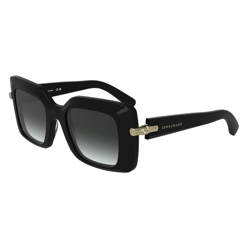 Black Longchamp Acetate Women Sunglasses | Ksa-925DAZTHE