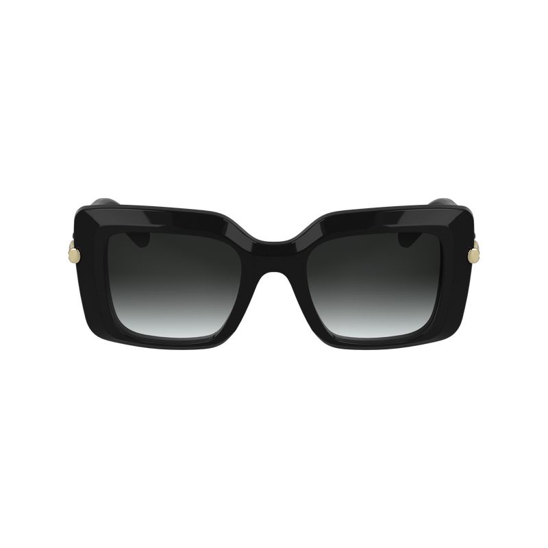 Black Longchamp Acetate Women Sunglasses | Ksa-925DAZTHE