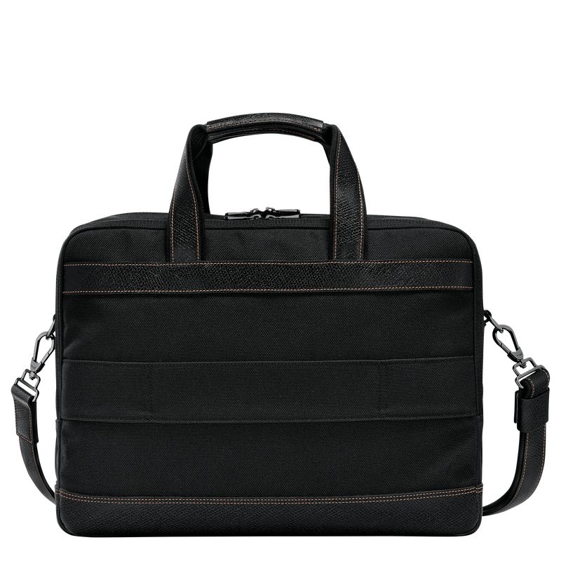 Black Longchamp Boxford L Men Briefcase | Ksa-247IOMUVR