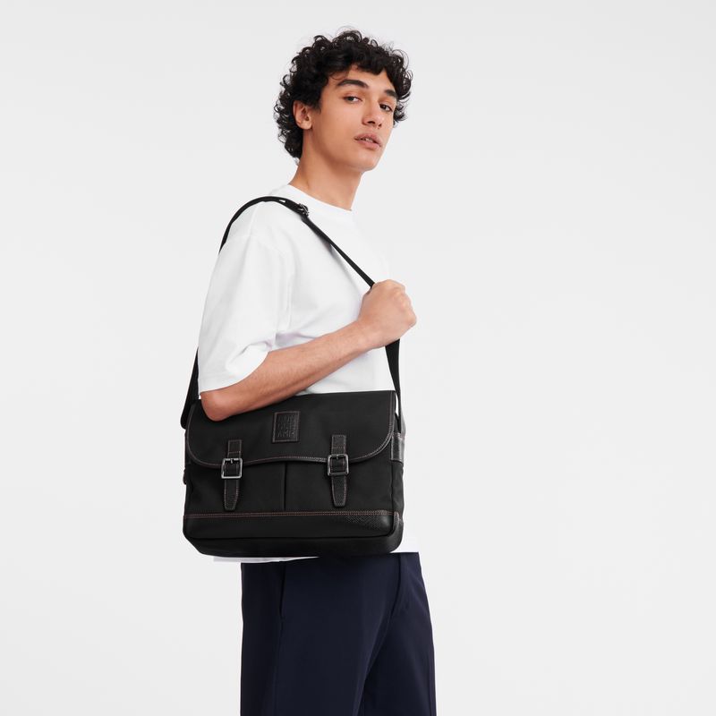 Black Longchamp Boxford L Men Crossbody Bag | Ksa-410RIUVMJ