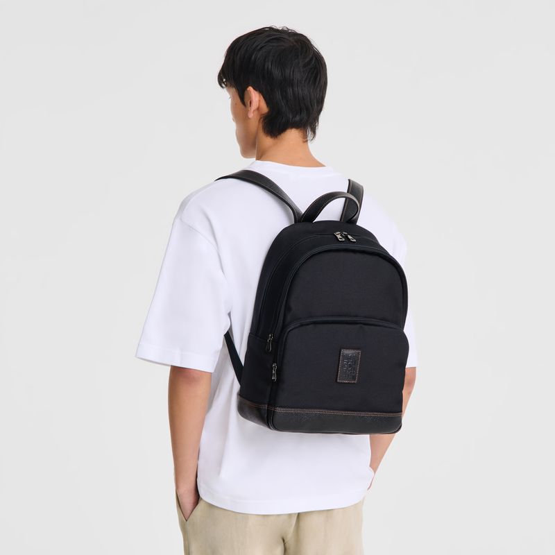 Black Longchamp Boxford Men Backpack | Ksa-738VONFCH