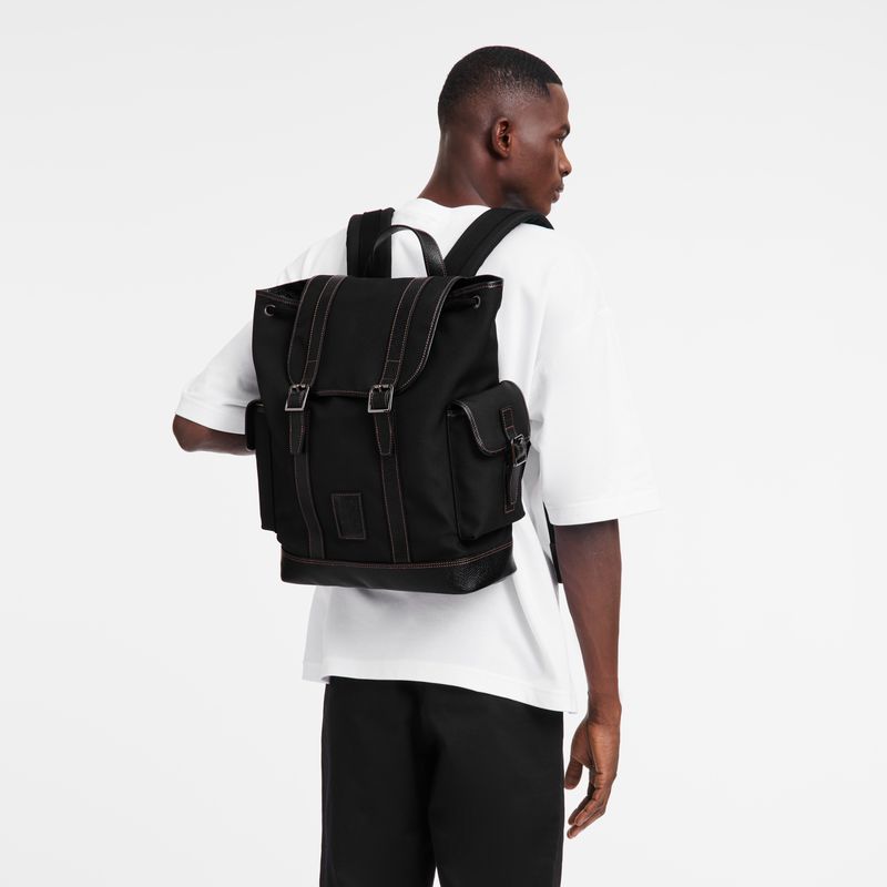 Black Longchamp Boxford Men Backpack | Ksa-674ERZFDU