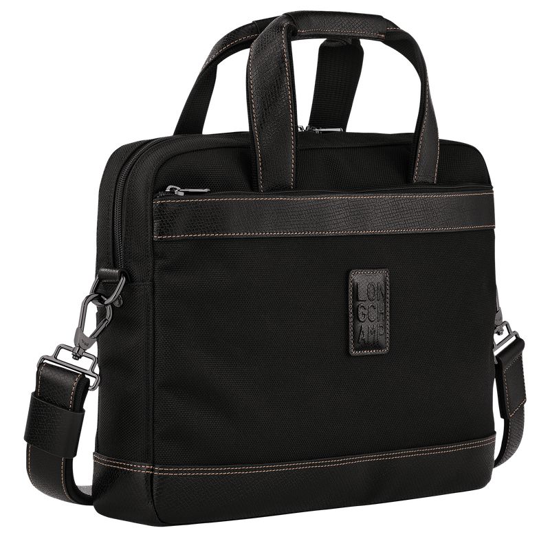 Black Longchamp Boxford S Men Briefcase | Ksa-073HZFWCX
